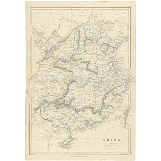 Antique Map of China, 1874 For Sale