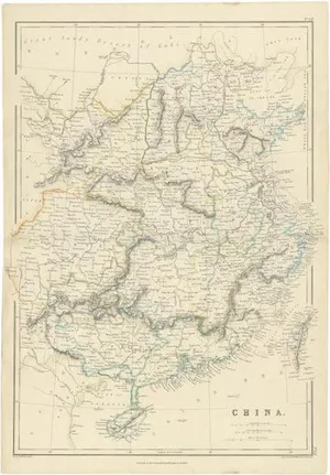 Antique Map of China, 1874