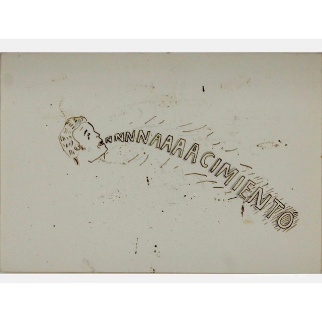 Mario Segundo Perez Argentine, 1960–2018 Nachimiento Ink on Paper Dimensions: 7.5 X 9.75 with frame. sheet is 5 X 7 Does...