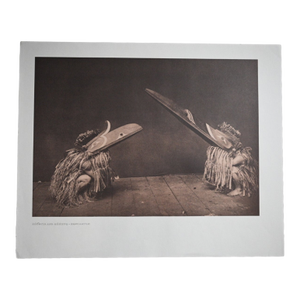 Edward S. Curtis Kôtsuis and Hôhhuq – Nakoaktok Vintage Native American Print (c.1970s Reproduction)