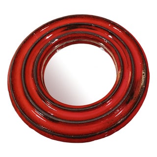 Vintage Mirror in Ceramic, 1960s For Sale