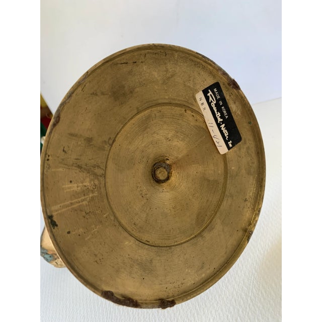 Metal Vintage Mid Century Brass Bird Figurine For Sale - Image 7 of 9