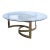 Mid 20th Century Brass and Glass Interlocking Geometric Coffee Table For Sale