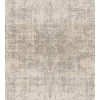 Nicolette Mayer through The House of Scalamandré Ballroom Wallcovering, French Gray For Sale