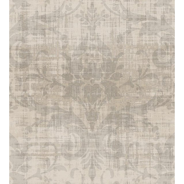 Nicolette Mayer through The House of Scalamandré Ballroom Wallcovering, French Gray For Sale