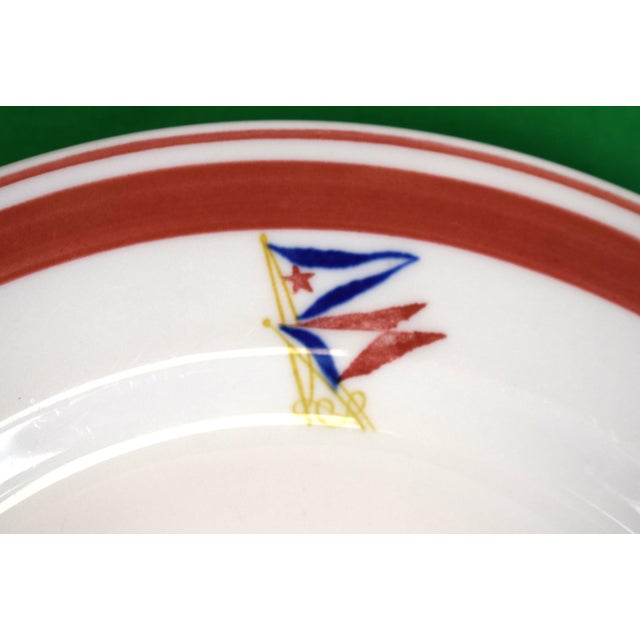 Traditional Pair of Chicago Yacht Club 9"d Mayer China Luncheon Plates W/ Cyc Burgee For Sale - Image 3 of 6