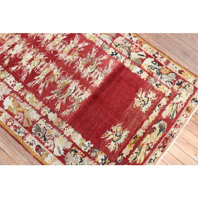 Cherry Red Antique Turkish Melas Rug, Early 20th Century - 3'2" x 5'7" For Sale - Image 18 of 18