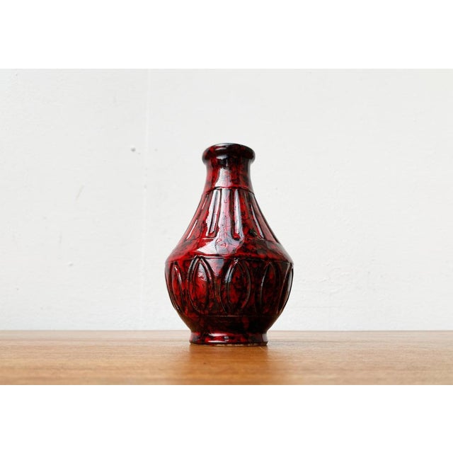 Mid-Century Italian Red Ceramic Vase from Bitossi, 1960s For Sale - Image 14 of 14