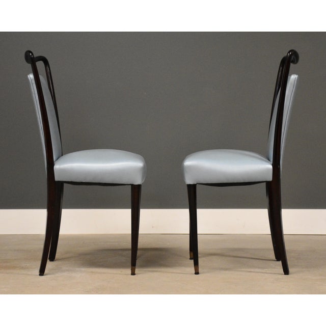 Mid 20th Century Melchiorre Bega Blue Dining Chairs - Set of 4 For Sale In Boston - Image 6 of 10