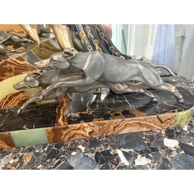 Bronze Museum-Quality French Art Deco Sideboard With Spectacular Limousin Bronze Sculpture For Sale - Image 8 of 11