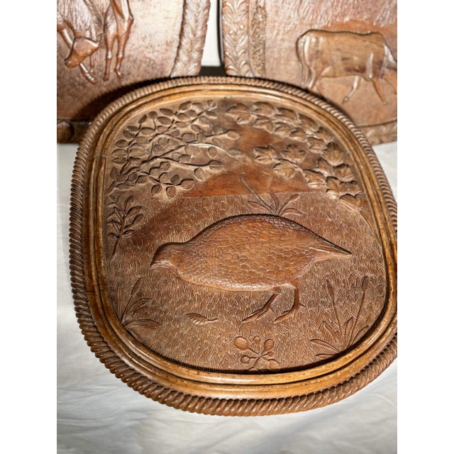 Early 20th Century Folk Art Carved Monoxylous Panels, Set of 3 For Sale - Image 15 of 18