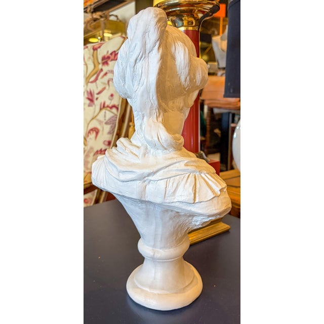 1960s 1960s Large Cast Plaster Bust of Young Lady For Sale - Image 5 of 7