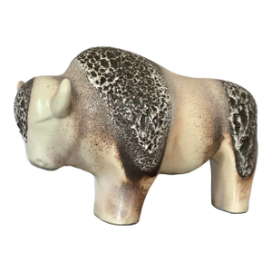 1960's Original Kurt Tschorner for Ruscha Keramik Bull Figurine Fat Lava Germany