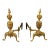 Vintage Neoclassical Style Brass Andirons - A Pair For Sale