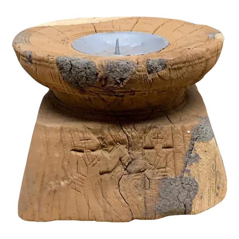 Vintage Indian Seed Extractor Candle Holder | Chairish