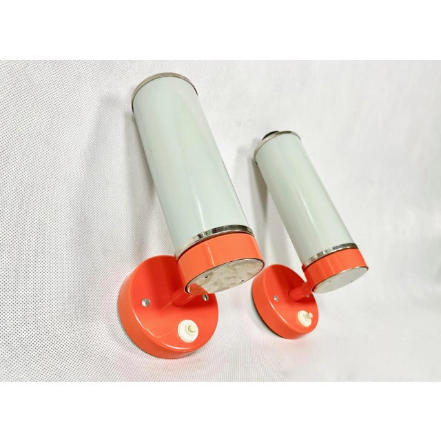 Mid-Century Modern Roller Sconces by Josef Hurka for Napako, 1960s, Set of 2 For Sale - Image 3 of 9