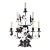 Vintage 7 Light Wrought Iron Wall Sconce With Milk Glass Flowers & Cherub Motif Matching Sconce Available Separately For Sale