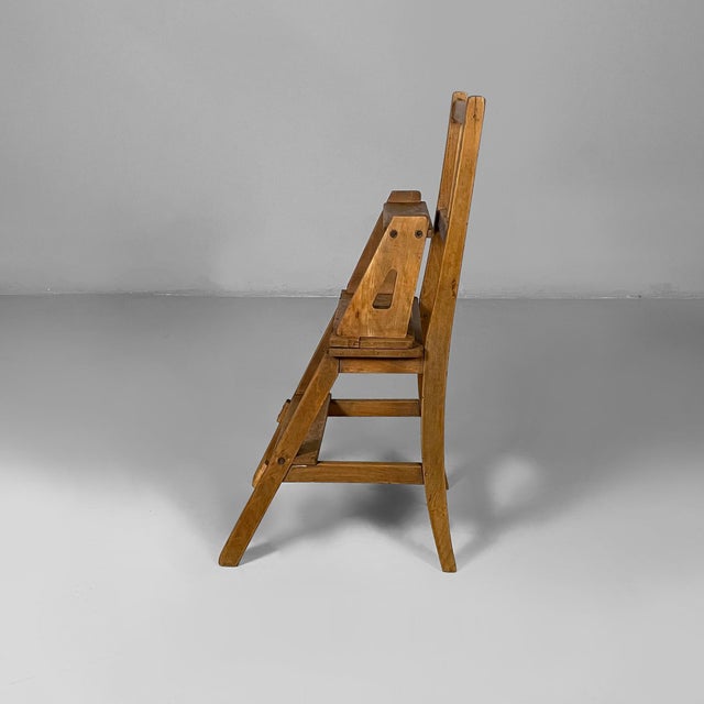 Mid-Century Modern Ladder Chair in Wood, Italy, 1930s For Sale - Image 6 of 18