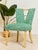 Turquoise Styled After Rare Paul Frankl Original 1950’s Chairs in New Upholstery For Sale - Image 8 of 12