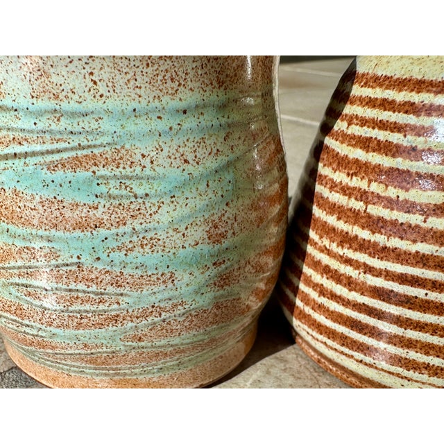 Beige Studio Ceramic Vases by Helma Klett, Germany, 1980s, Set of 2 For Sale - Image 8 of 15