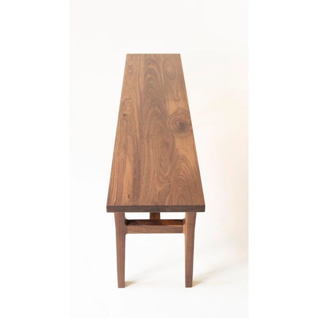 Danish Modern Laurel Walnut Table and Accompanying Bench - 2 Pieces For Sale - Image 6 of 12