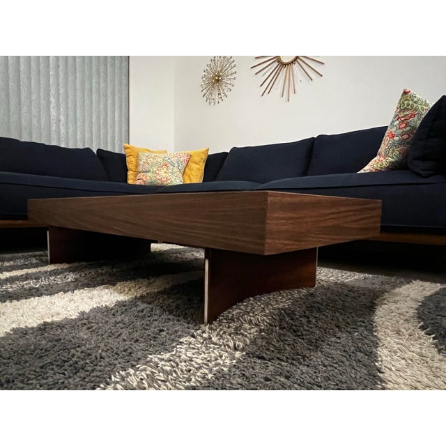 Mid-Century Modern 1970s Architectural Modern Low-Profile Coffee & End Table Set, 3-Piece For Sale - Image 3 of 12