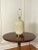 Mid-Century Modern Vintage Art Deco Cream Glass Reverse Painted Table Lamp Base For Sale - Image 3 of 12
