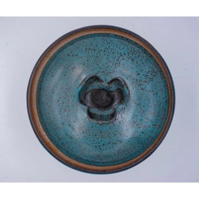 Mid-Century Modern Mid 20th Century Joel Edwards Covered Pottery Bowl For Sale - Image 3 of 7