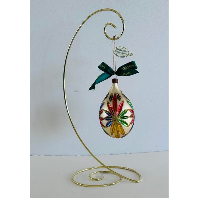 Waterford 1998 Opulence Collection Lucerne Gold Ball Ornament W/ Box. Also comes with the original paperwork and tissue...