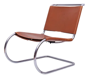 Vintage MR 30 Lounge Chair in Leather by Ludwig Mies Van Der Rohe for Knoll, 1960s