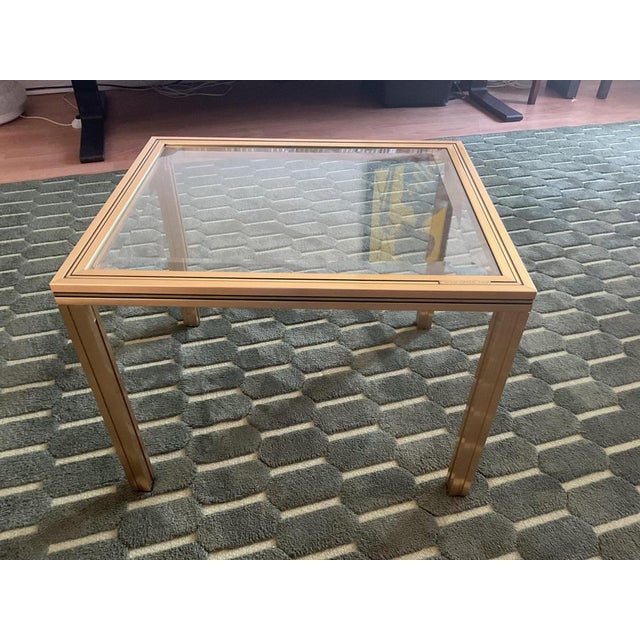 Gold Art Deco Glass Coffee Table by Pierre Vandel For Sale - Image 8 of 11
