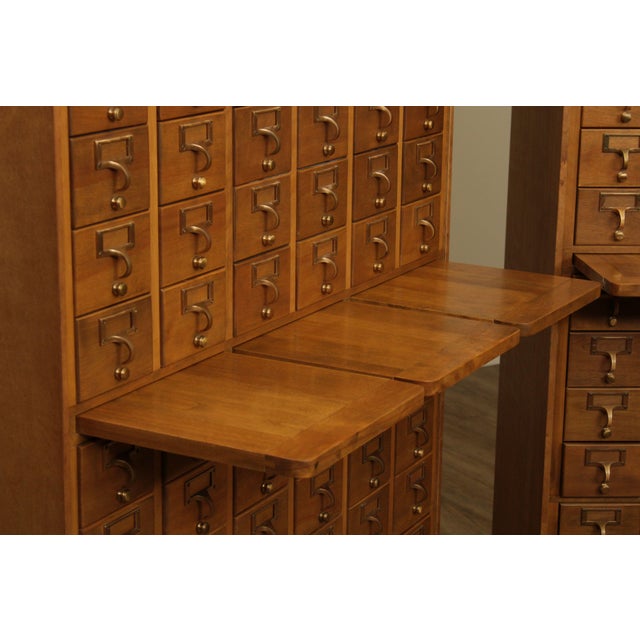 1960's Vintage Maple Pair 72 Drawer Library Card File Chairish