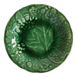 1940s Green Leaf Majolica Bowls- Set of 8