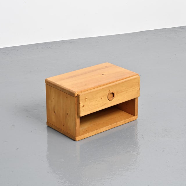 Wood Les Arcs Nightstand, France, 1970 For Sale - Image 7 of 7