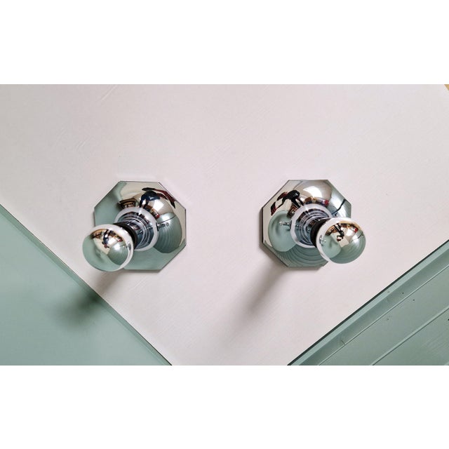 Chrome-Plated Metal Wall Sconces by Motoko Ishii for Staff Leuchten, 1970, Set of 2 For Sale - Image 3 of 15