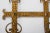 Magnificent 1960s Spanish Brutalist Hand-Forged Gilt Iron Wall Coat and Hat Rack by Ferro Art. Masterfully handcrafted in...