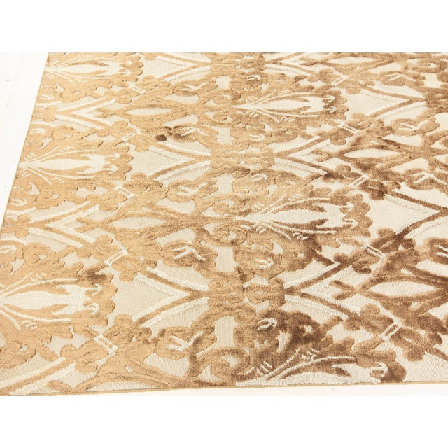 Tan Ornamental Transitional Rug of Classic Inspiration by Doris Leslie Blau For Sale - Image 8 of 9