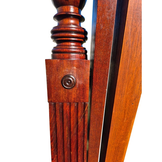 Antique Tilting Floor Mirror in Mahogany with Beveled Glass, 1870 For Sale - Image 16 of 18