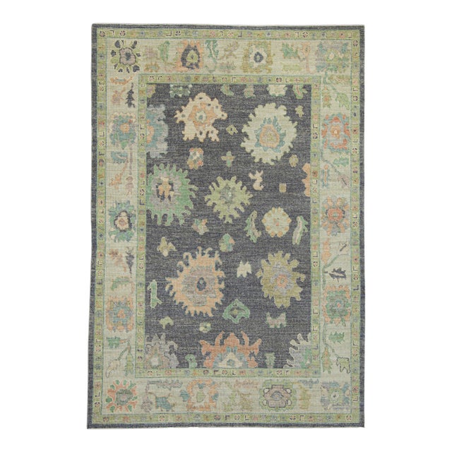 Turkish Oushak Rug 6'1" x 8'11" For Sale