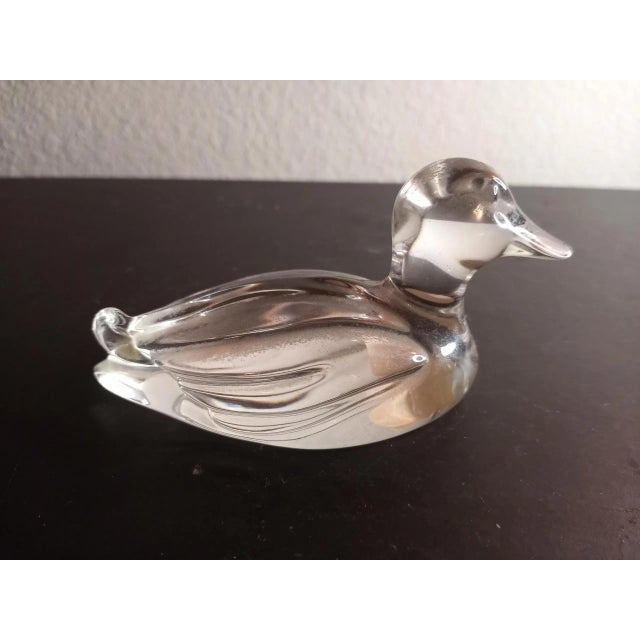 Transparent Vintage Princess House Crystal Germany Duck Figurine For Sale - Image 8 of 8
