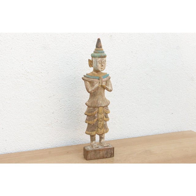 19th Century Antique Burmese Standing Nat Spirit Statue For Sale - Image 5 of 9