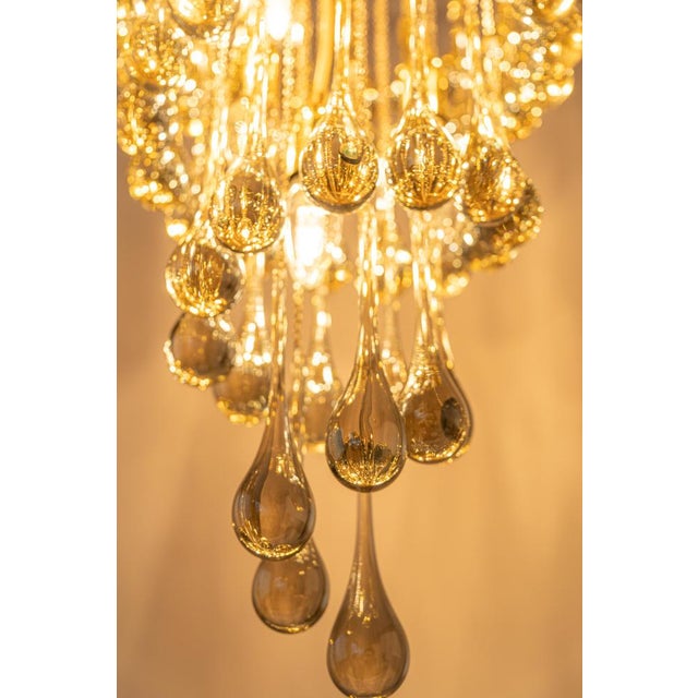 Large Murano Glass Tear Drop Chandelier by Christoph Palme, Germany, 1970s For Sale - Image 12 of 17