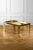 Gold Coffee Table in Brass and Chromed Metal with Glass Top, Italy, 1970 For Sale - Image 8 of 8
