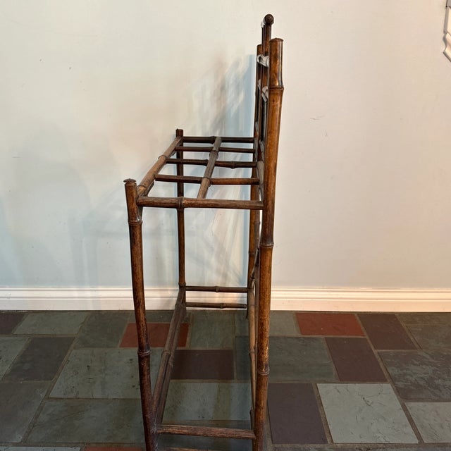 Aesthetic Movement Bamboo and Lacquer Hall Stand For Sale - Image 12 of 12