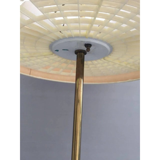 1950s Brass and Acrylic Floor Lamp End Table For Sale - Image 5 of 7