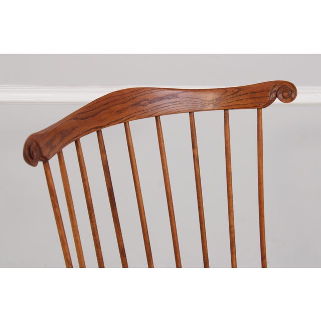 Wood Dr Dimes High Fan Back Windsor Armchair For Sale - Image 7 of 18