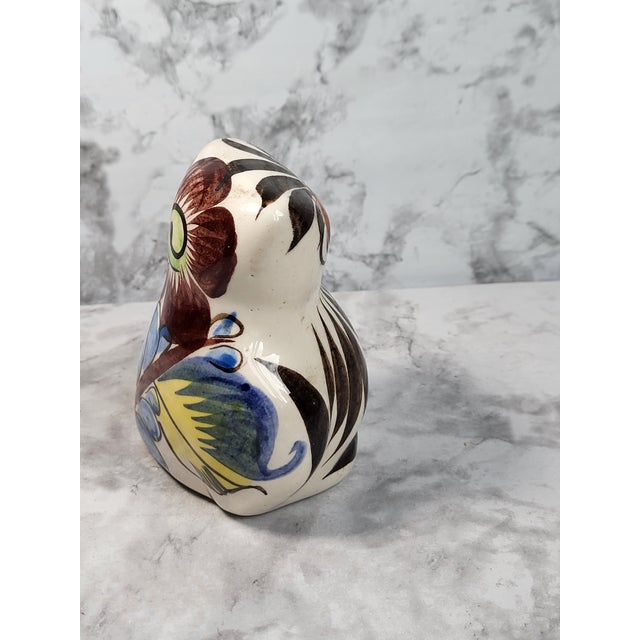 Vintage Hand Painted Ceramic Owl For Sale - Image 4 of 10