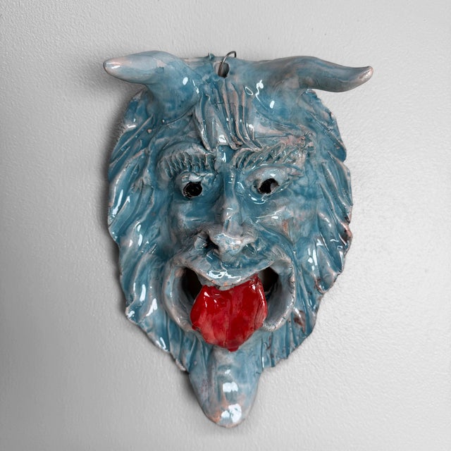 Apotropaic Ceramic Mask by Gennaro Condurso, Seminara, Italy, 2010s For Sale - Image 10 of 10