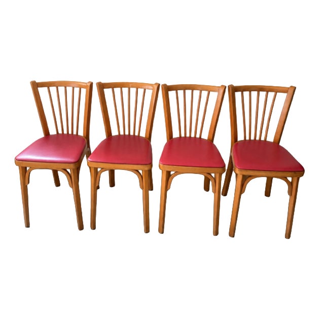 Baumann Chairs in Wood, Set of 4 For Sale