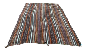 1930s Vintage Nomadic Turkish Fall Colored Flat Weave Large Kilim Rug